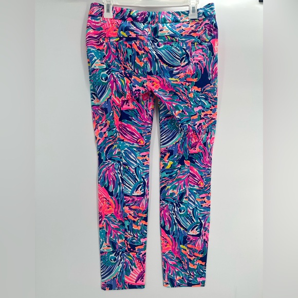 Lilly Pulitzer Kelly Skinny Ankle Pant True Blue Seas the Day Resort Size 2 - Picture 3 of 9